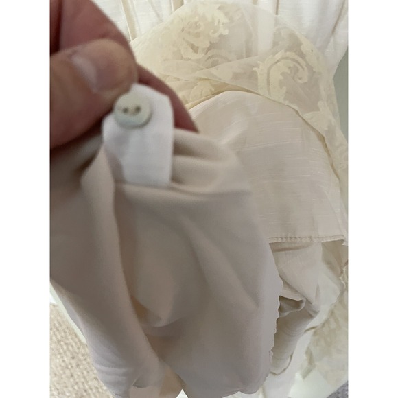 NWT Mia Joy Guliana Maxi Wedding Dress Floral Sheer Lace Fairy Cottage Praire S - Picture 11 of 14